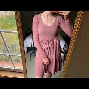 Longsleeve Pink Baby-Doll Dress